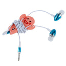 5X(Gingerbread Man Earphone Cable Wire Headphone Winder Cord Smart Wrap Or O5X1)