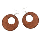 2 Pairs Retro Wood Drop Dangle Earrings Wooden Hook Earring Tribal Jewelry
