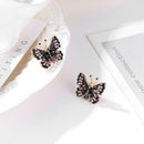 Colorful Butterfly Earrings Jewelry Women Stud Earrings Elegant Rhinestone Gift