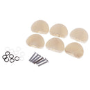 6x White Tuning Key Tuner Button Knob Semicircle Shape For Acoustic Guitar