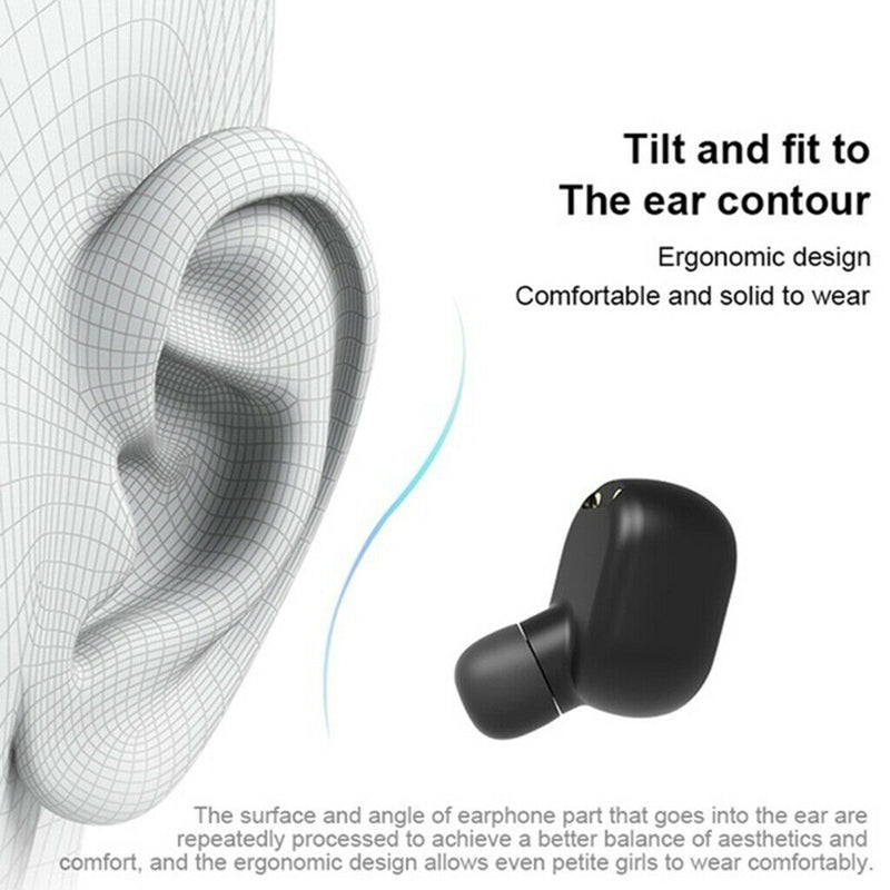 2x M1 TWS Bluetooth 5.0 Headphones Built in Mic Headset Deep Bass for Sport