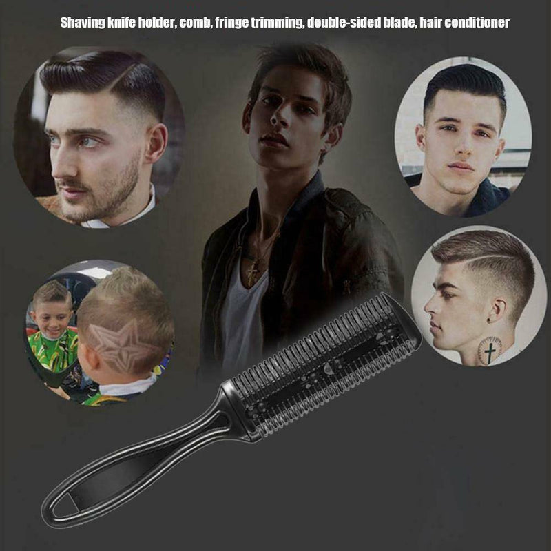 3x Barber Scissor DIY Hair Cut Styling Razor Comb Hairdressing Thinning Trimmer.