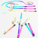 Pet Dog Walking Harness Rainbow Leash Pet Safe Belt Collar Rope Puppy Lead FT