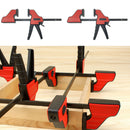 Woodworking Bar F Clamp Grip Ratchet Release Squeeze DIY Hand Tools- Set of 2
