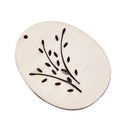 50PCS Natural Wooden Cute Easter Egg Spacers Handmake Show Party Crafting Dec BX