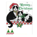 Printed 2 Christmas black cat cross stitch 11CT DIY needle wedding Christma