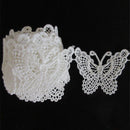 Wholesale 1Yard Embroidered Butterfly Lace Trim Ribbon Wedding Sewing DIY Craft