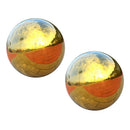 2 x Hollow 304 Stainless Steel Exercise Balls Globes, Floating Pond Gazing
