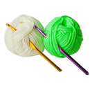 Mixed Aluminum Handle Crochet Hooks Knitting Knit Needles Weave Yarn Set- 2