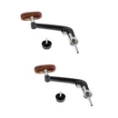 2pcs Reel Handle Knob Metal Wooden Rocker Arm Grip for Spinning Fishing Reel