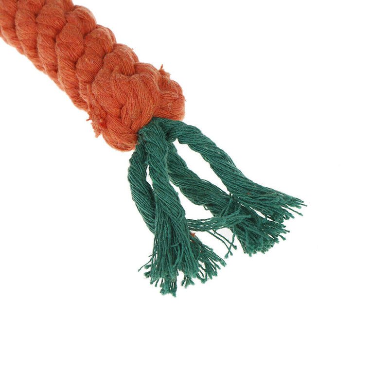 Chew Toys Braided Cotton Rope Carrot Durable Dog Teeth Cleaning For Pet Bite  TE
