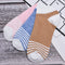 Women Strips Comfortable Cotton Sock Slippers Short Ankle  OZ