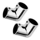 2 Packs Marine Hand Rail Fitting Hardware 7/8" 90 Degree Elbow 22mm &Screws
