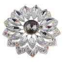 Sparkly 5.8cm Floral Alloy Crystal Rhinestone Shank Buttons Sewing Crafts