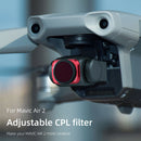 For DJI MAVIC AIR 2 Camera Lens Red UAV Drone Adjustable CPL Filter Accessories