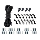 Kayak Deck Rigging Kit: 8 Meters Nylon Elastic Bungee Cord + 4pcs J Hooks +