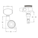 1 Set 6L Electric Guitar Tuning Pegs Lock String Iron Golden