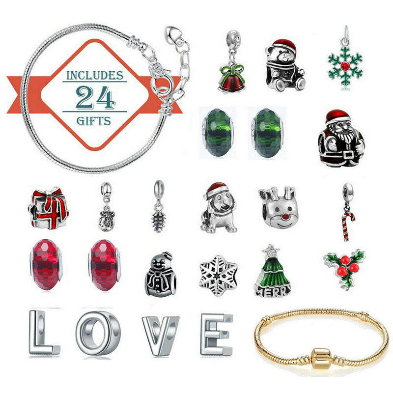 1 Set Themed Decorative Chain Christmas Bracelet Kit Chic Wrist DIY Ornament