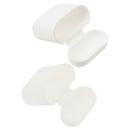Clear+White Silicone Case Protector Bumper Box For AirPods Wireless Earpod