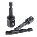 3Pcs Socket Adapter Set Hex Shank to Impact Driver Drill Bits 1/4 3/8 1/2 Inch