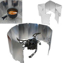 New Foldable Cookout Windbreak Camping Cooker Gas BBQ Stove Wind Shield  WUT