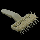 White Plastic 64 Spikes Pastry Dough Roller 7.8" Long