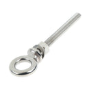 2Pcs M8 80mm Threaded Lifting Eye Bolt Ring Tie Down Stainless Steel
