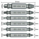 6Pcs Double Side Damaged Screw Extractor Drill Bits Out Bolt Stud Car Tool Y5Y4