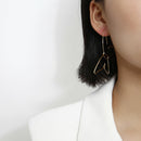 Metal Hollow Butterfly Hook Earrings Women Simple Geometric Eardrop Jewelry