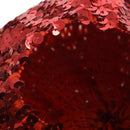 Lady Costume Stretch Sparkly Shining Sequin Beret Beanie Hat red