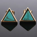 Stud Earrings Women Gorgeous Earring Imitation Marble Stone Earring Fashion
