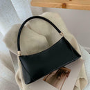 Fashion Women Handbag PU Leather Shoulder Shopping Bag Elegant Tote (Black)
