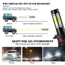 2*4-Sides H7 COB Hi-Lo Beam LED Headlight Kit  Bulb High Low 6500K