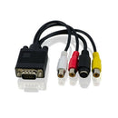 New PC VGA SVGA TO S-Video 3 RCA Composite HD AV TV Out Converter Adapter Cable