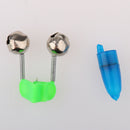 20Pcs Electronic Night Fishing Bite Alarm Twin Bells Light Alerter Ring Accs