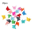 20PCS Mini Hair Claws Multi Colors Hair Clips Butterfly Shape Hair Clamps New