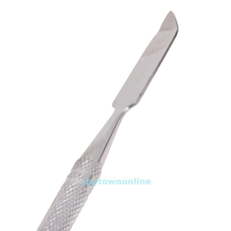 DIY Makeup Mixer Nail Art Polish Foundation Mixing Plate Spatula Stainless Steel