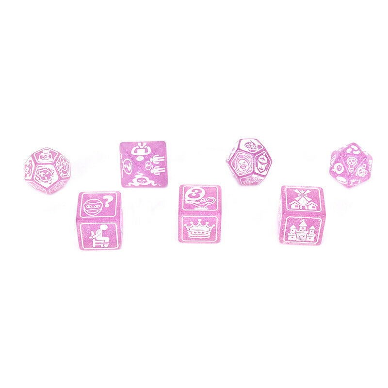 7Pcs Dice Party story cubes For Game Story Time Dice Polyhedral Multi Si  JC!E