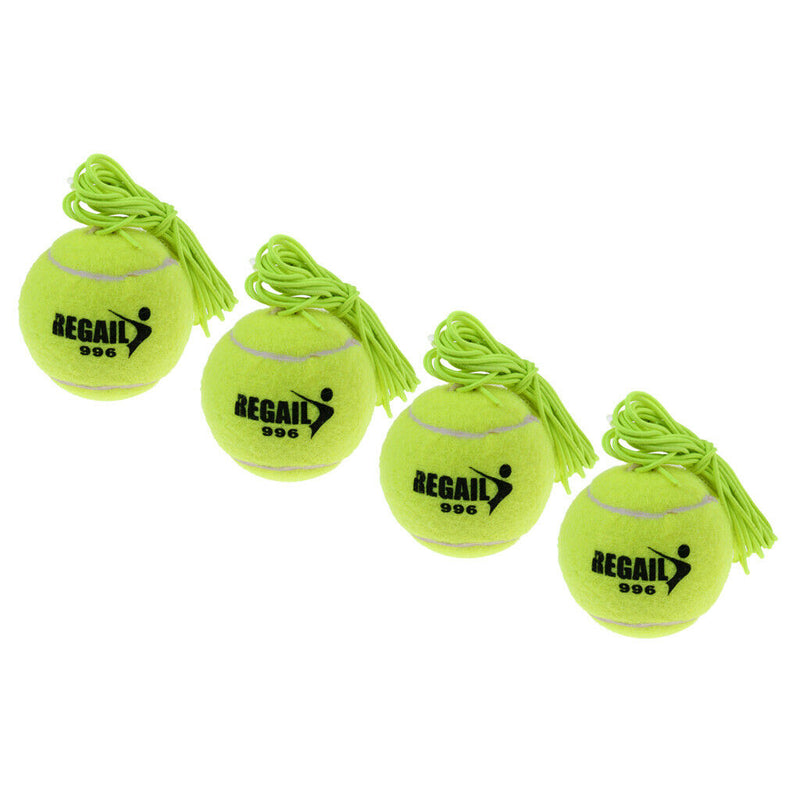 4Pack Tennis Skill Training Exercise Ball Tennis Trainer Practice Ball with Rope