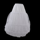 White A-Line 3 Hoop 2 Layer Bridal Wedding Gown Dress Slip Underskirt Petti
