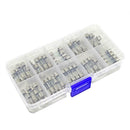 100pcs/set 5x20mm Flat-headed Fuse Assorted Kits Quick Blow Glass Tube Fuse