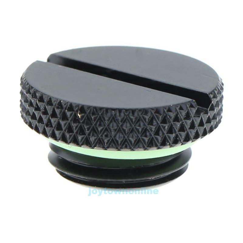 Black G1/4 Thread Low Profile Plug for PC Water Cooling Radiator Reservoir