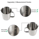 Measuring Cup Kitchen Scale Cup Liquid Measuring Cups Tool Stainless Steel
