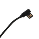 Brand New Durable Braided 90 Degree Right Angle Fast Data Charger Cable black