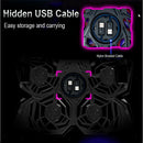 LED Laptop Cooling Pad 12-17'' 4-Fan Notebook Cooler Radiator Stand Tilt