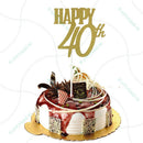 happy 40th cake toppers anniversary party supplies birthday party decoration TOC