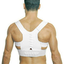 White Comfortable Adjustable Magnetic Posture Support Corrector Body's Back