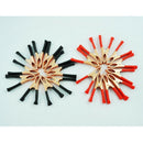 20 Pcs Black Red Copper Plated Metal Battery Clips Alligator Clamps 30A I3S9