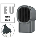 500W Electric Heater Mini Desktop Warmer Machine for Home Office (Grey EU)