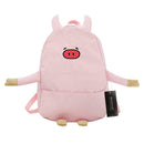 Women Canvas Lovely Cartoon Pig Shape Causal Backpack Shoulder Bag(Pink)